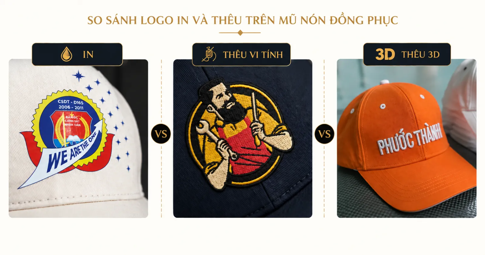 in nón lưỡi trai có logo