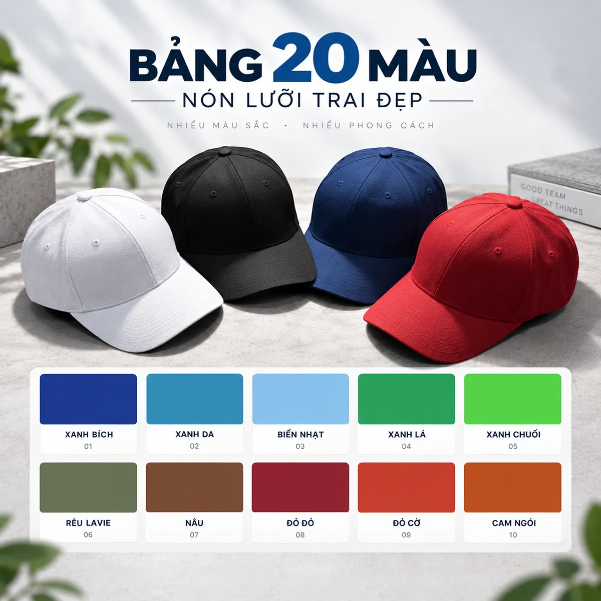 kích thước size mũ lưỡi trai nón kết đồng phục may tại Logan Uniform