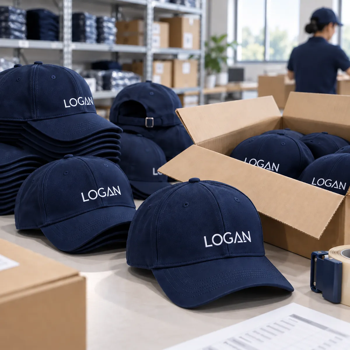 may mũ lưỡi trai theo yêu cầu từ 50 nón có in logo. giao hàng toàn quốc