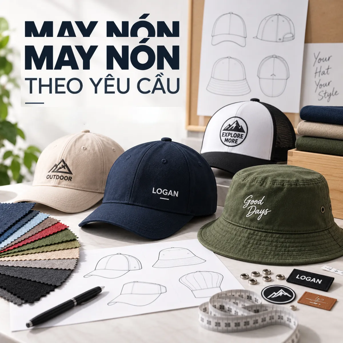 xưởng may mũ nón theo yêu cầu Logan Uniform